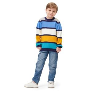 Dryžuotas megztukas berniukui